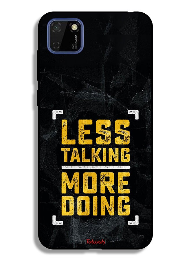 Tolwak Huawei Y5p Protective Case Cover Less Talking More Doing - Image 2