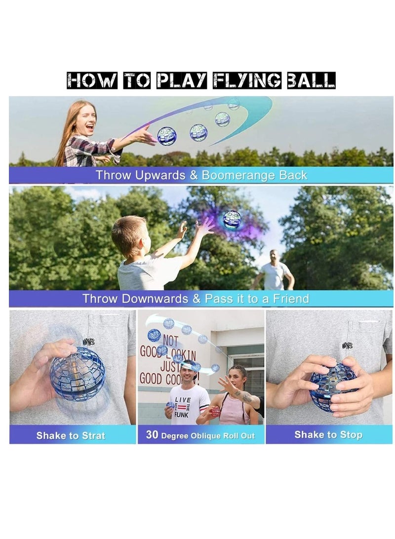 DIGI CORE Flexible Anti-Collision Flying Ball Spinner Programmable RGB Led Lights Ball Toy Upgraded Rechargeable Magic Flying Toys Mini Drone - Image 3