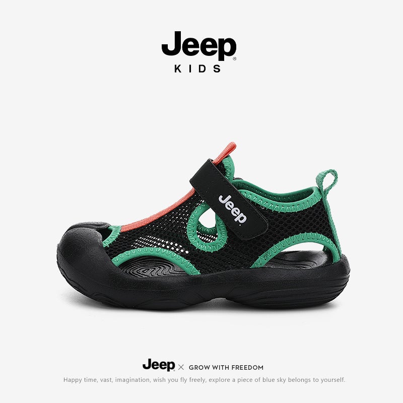 Jeep Kidsren'S Shoes Kidsren'S Toe-Cap Sandals Summer Breathable Mesh Shoes Boys And Girls Beach Shoes River Sandals - Image 1