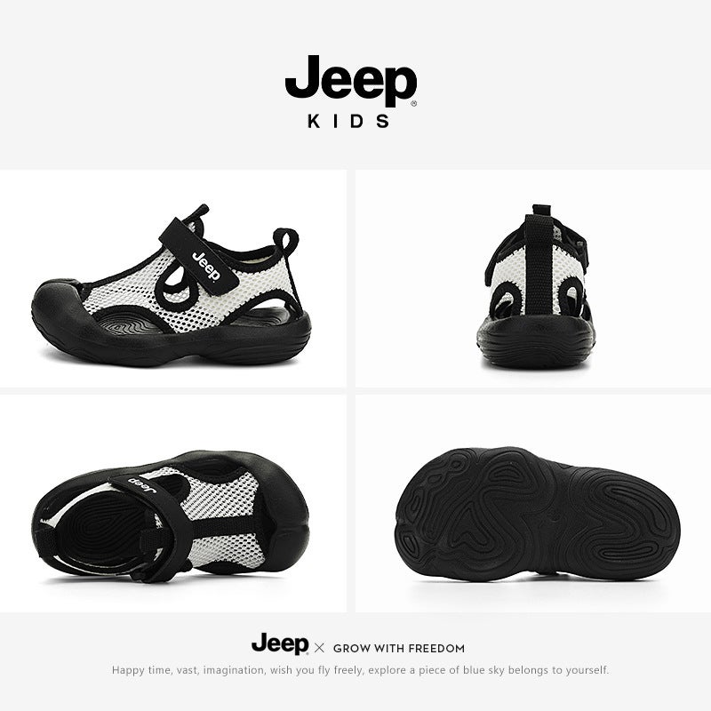 Jeep Kidsren'S Shoes Kidsren'S Toe-Cap Sandals Summer Breathable Mesh Shoes Boys And Girls Beach Shoes River Sandals - Image 5