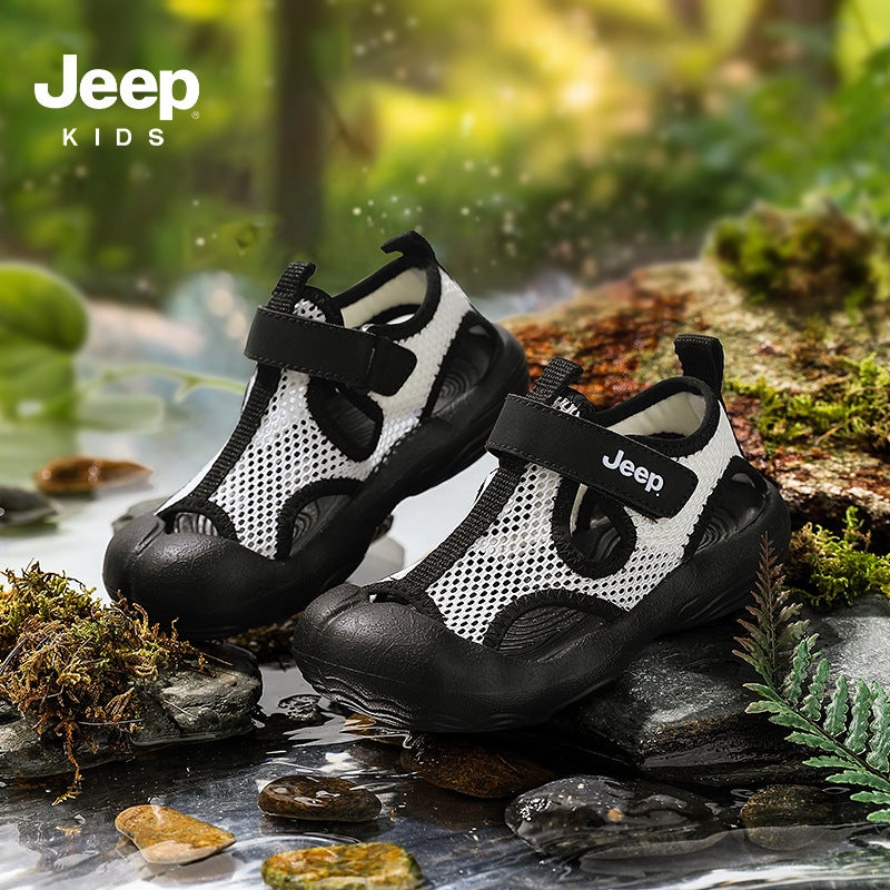 Jeep Kidsren'S Shoes Kidsren'S Toe-Cap Sandals Summer Breathable Mesh Shoes Boys And Girls Beach Shoes River Sandals - Image 3