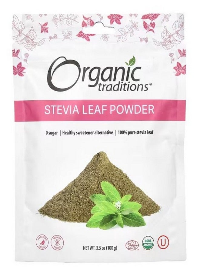 Organic Traditions Stevia Leaf Powder 3.5 oz 100 g - Image 1