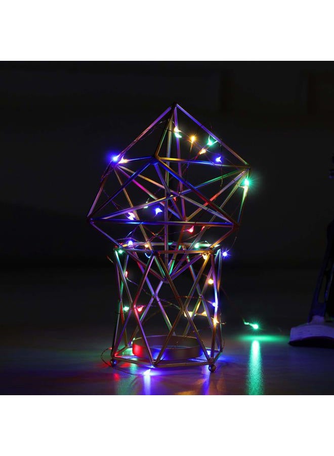 Ariceleo Led Fairy Lights Battery Operated, 1 Pack Mini Battery Powered Copper Wire Starry Fairy Lights for Bedroom, Christmas, Parties, Wedding, Centerpiece, Decoration (5m/16ft Multi-Colored) - Image 3
