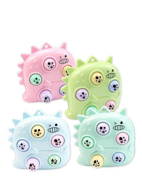 4pcs Mini handheld whack-a-mole toy game console decompression keychain cute cartoon creative toy