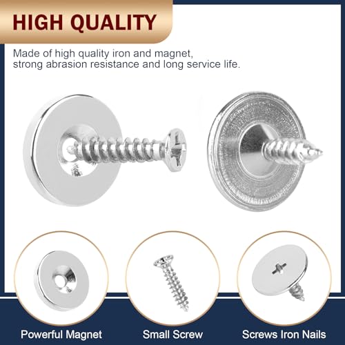 CHAR YONG Concealed Magnetic Door Latch Catch Closures Cabinet Hardware Fittings-Suitable for Various Materials for Kitchen Glass Doors Cupboard Metal Magnetic Door Catch Furniture Door Cabinet Barn Latch,4 Set - Image 3