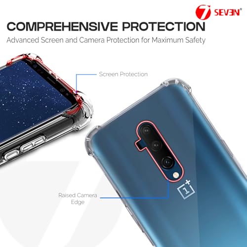 7-Seven 7SEVEN® Back Cover for OnePlus 7T Pro Transparent Mobile Back Case Shock Proof Design Camera Edges Protection Crystal Clear 1+ Phone Case Silicon Soft TPU & Flexible One Plus Bumper Phone Cover - Image 3