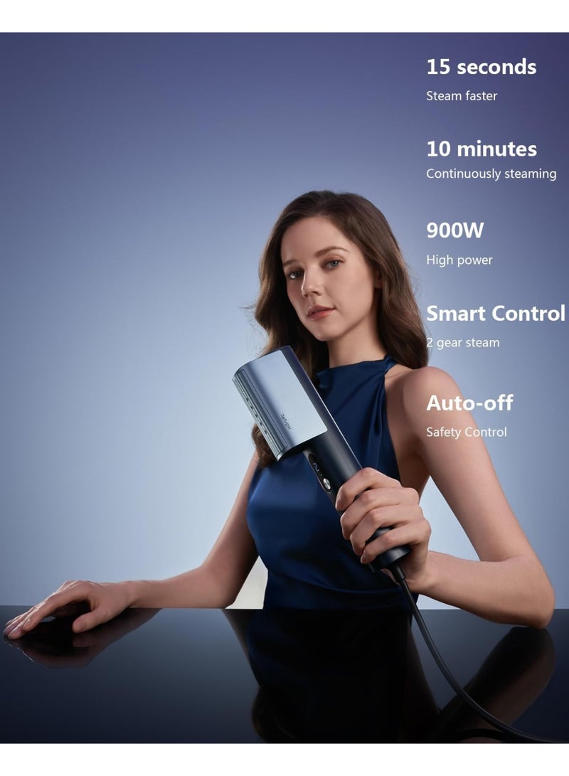 nesugar G3 Pro Smart Handheld Steamer for Clothes – Global Voltage Adaptation, Palm-Sized & Lightweight (0.8lb), Dual Steam Modes, Auto Shut-Off, Travel & Home Double Use (navy blue) - Image 4