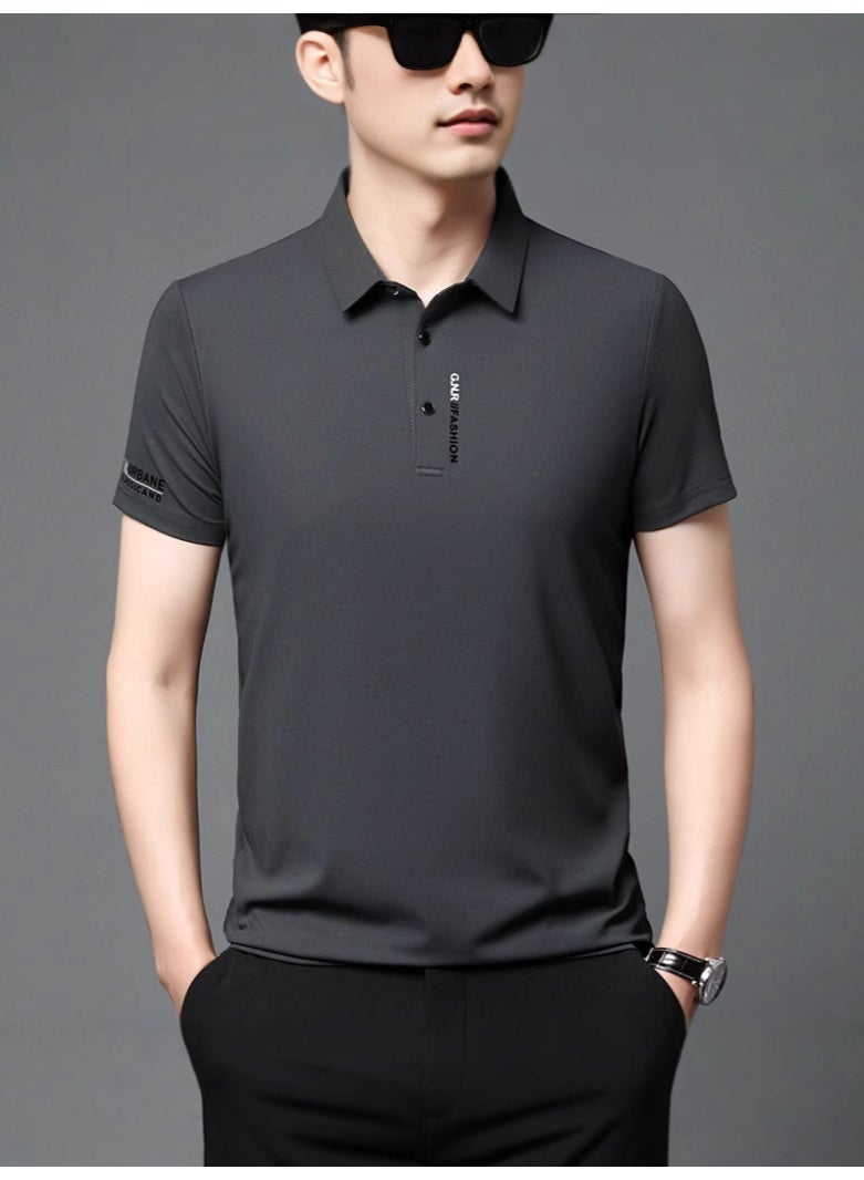 Men's Polo Shirt Summer Short sleeved Shirt Top Collar Street Wear Men's Breathable Lightweight T-shirt - Image 2