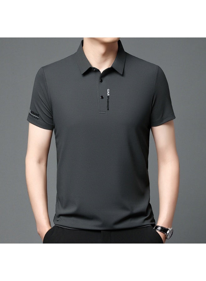 Men's Polo Shirt Summer Short sleeved Shirt Top Collar Street Wear Men's Breathable Lightweight T-shirt - Image 1