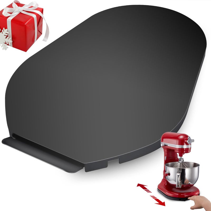 BAKEWAY Mixer Sliding Tray for KitchenAid 5-8 Qt Bowl Lift Stand Mixer - Metal Rolling Tray Kitchen Countertop Appliance Slider Storage Moving Caddy with Wheel for KitchenAid 5-8 Qt Stand Mixer - Image 1