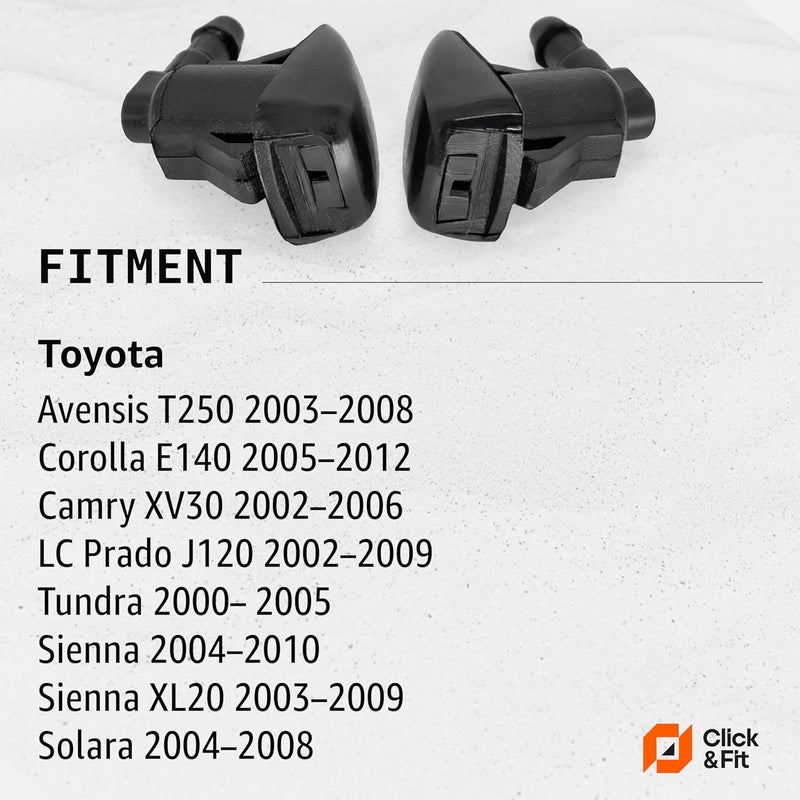 Click&Fit فوهات غسيل الزجاج الأمامي Click&Fit لتويوتا - Image 2