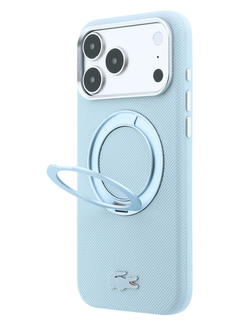 Lacoste iPhone 18 Pro Max Magsafe Case Hard Shell with 360° Rotating Ring Stand