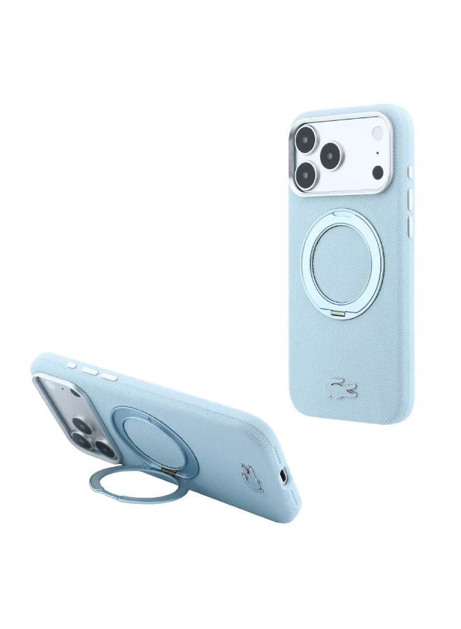 Lacoste iPhone 18 Pro Max Magsafe Case Hard Shell with 360° Rotating Ring Stand