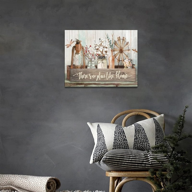 remzoke Farmhouse Wall Art - There's No Place Like Home - Image 4