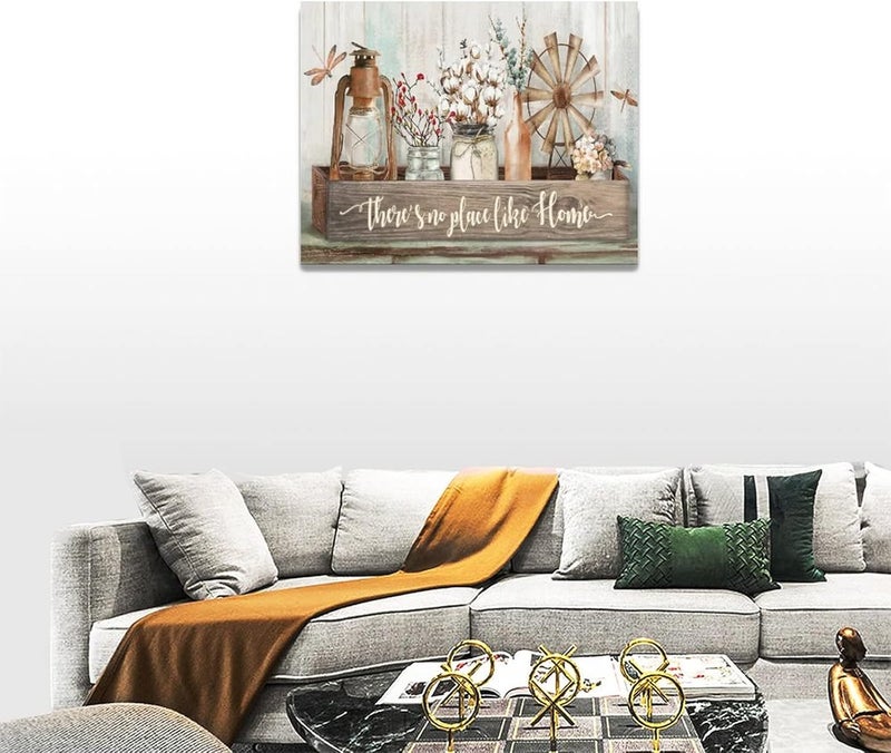 remzoke Farmhouse Wall Art - There's No Place Like Home - Image 3