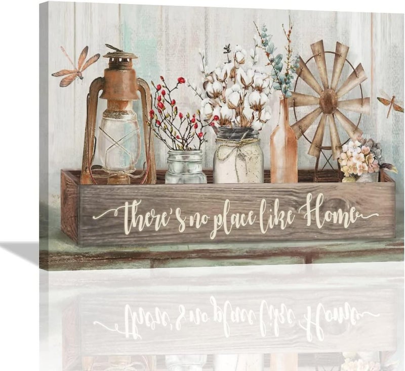 remzoke Farmhouse Wall Art - There's No Place Like Home - Image 1