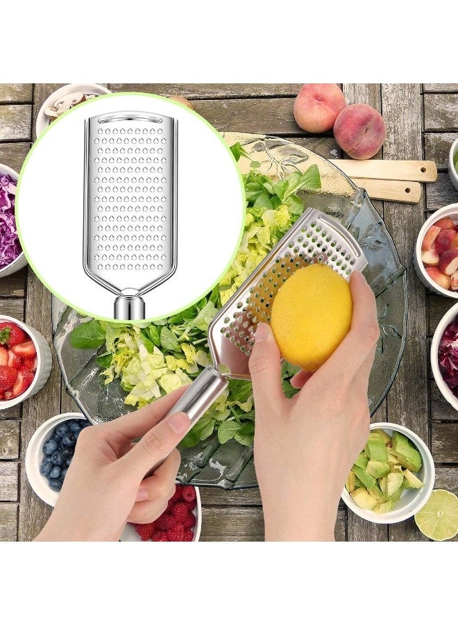 ShebSheb 4 Pack Stainless Steel Kitchen Grater & Peeler Set with Handle, Professional Zester for Vegetables, Fruits, Cheese, and Dairy Products - Image 2