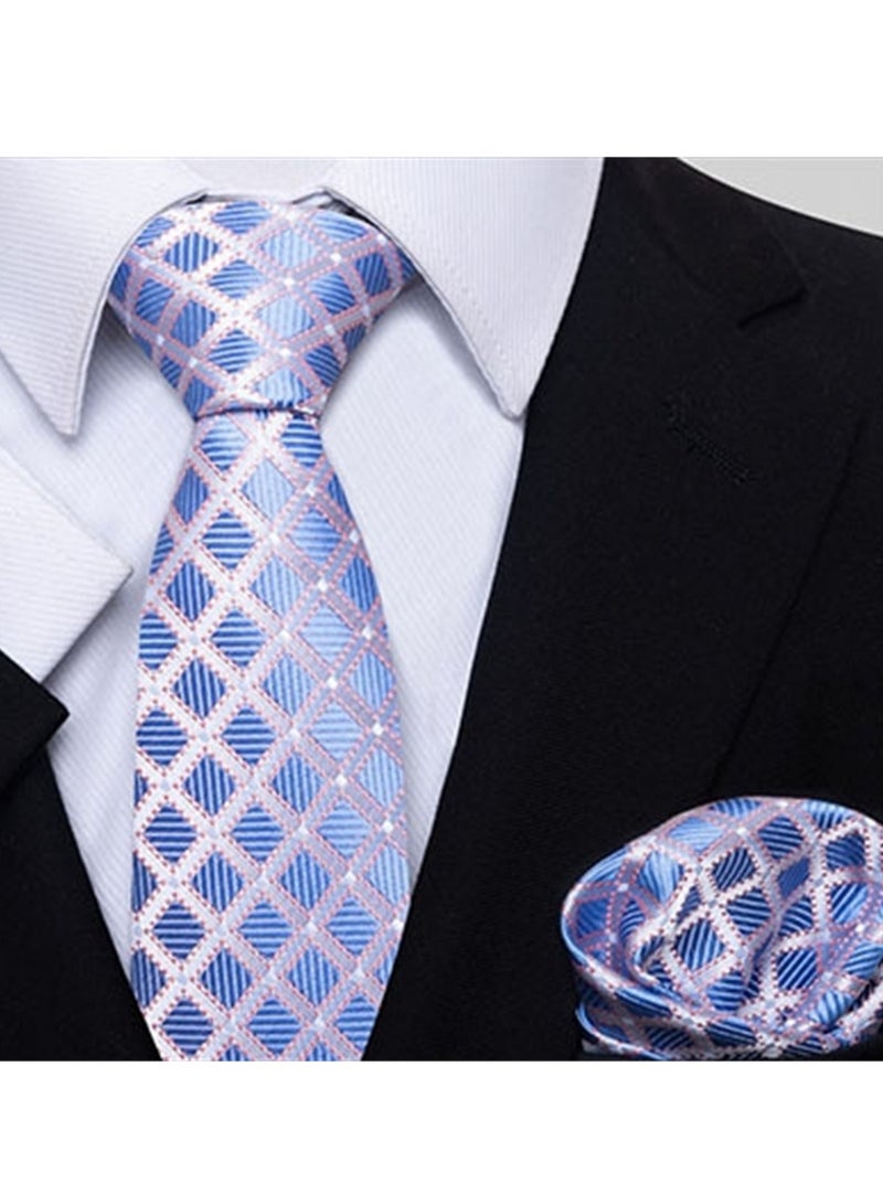 6pcs men's gift box set 3 ties 3 chest scarves fashion business tie square scarf set  - Image 3