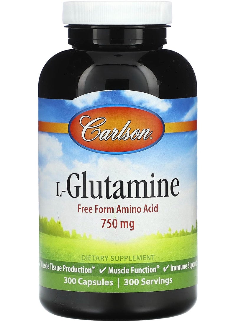 L-Glutamine, 750 mg, 300 Capsules