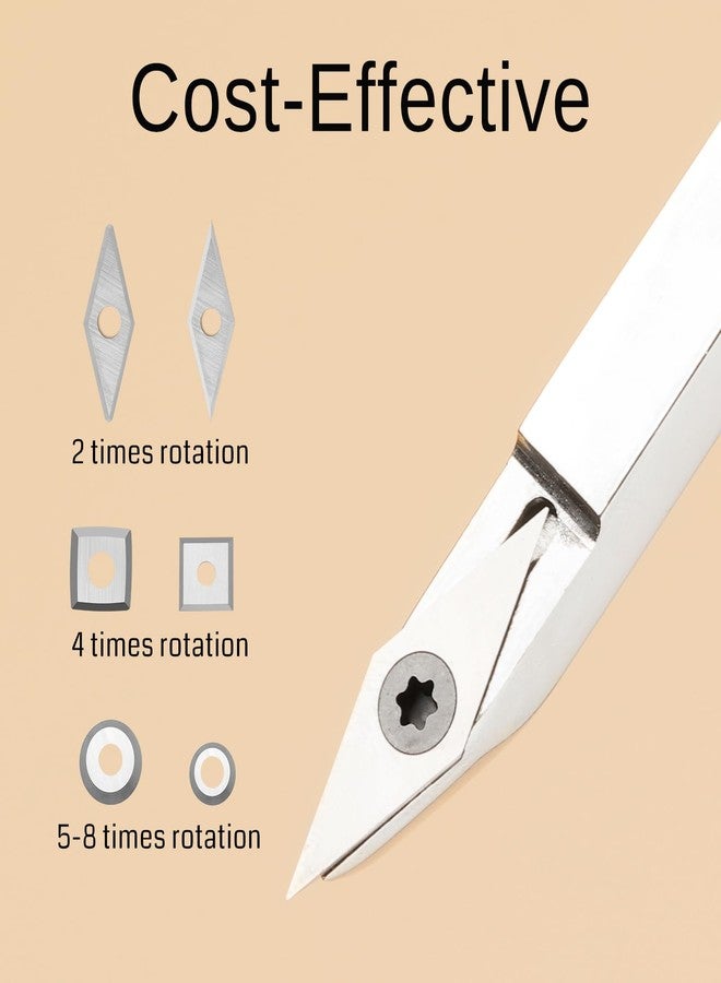SainSmart 18pcs Tungsten Carbide Cutters Inserts Set, SainSmart Wood Lathe Turning Tool Replacement Cutter Accessories, 11mm Square, 11mm Square with Radius, 12mm Round, 8.9mm Round, 30x10mm & 28x10mm Diamond - Image 2