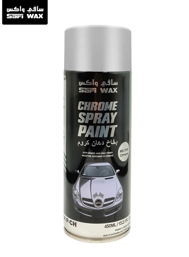Safi Wax Chrome Spray Paint (450ML / 15.21 FL.OZ), Brilliant Finish, Easy Enamel, Ideal for Automotive, Furniture, and Decorative Chrome Touch-Up (No. 3188 Chrome) - Image 2