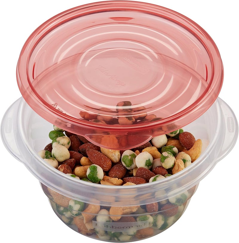 Rubbermaid TakeAlongs Small Bowl Food Storage Containers 32 Cup Tint Chili 2 Count - Image 5