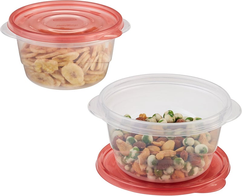 Rubbermaid TakeAlongs Small Bowl Food Storage Containers 32 Cup Tint Chili 2 Count - Image 4