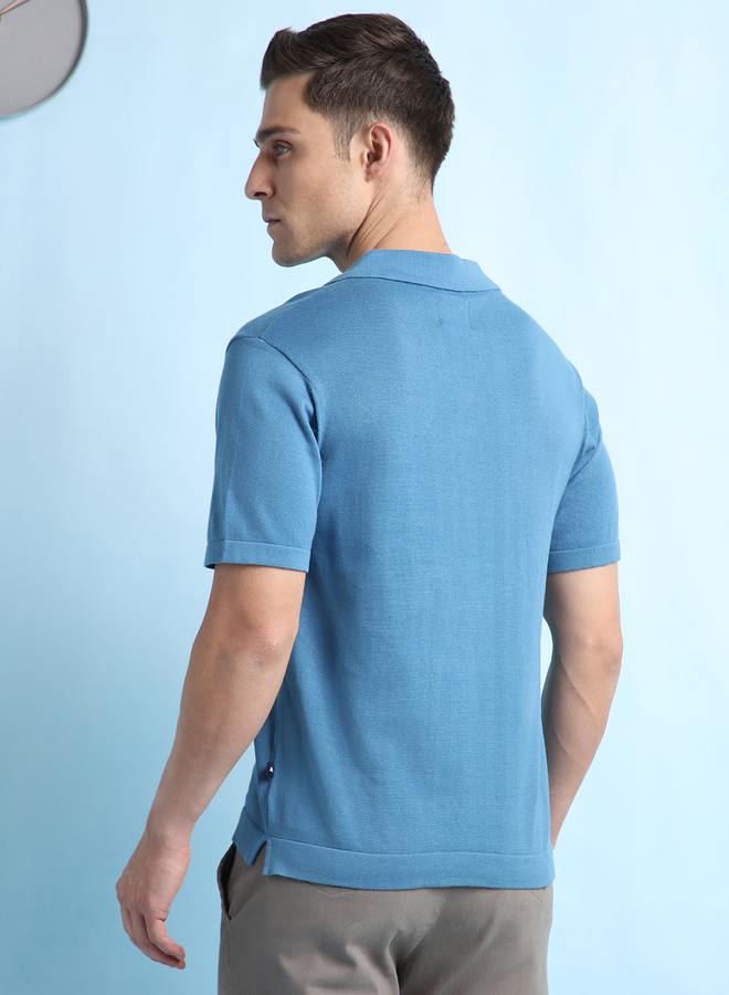 Dennis Lingo Men's Steller 100% Cotton Textured Regular Fit T-Shirt  - Image 5