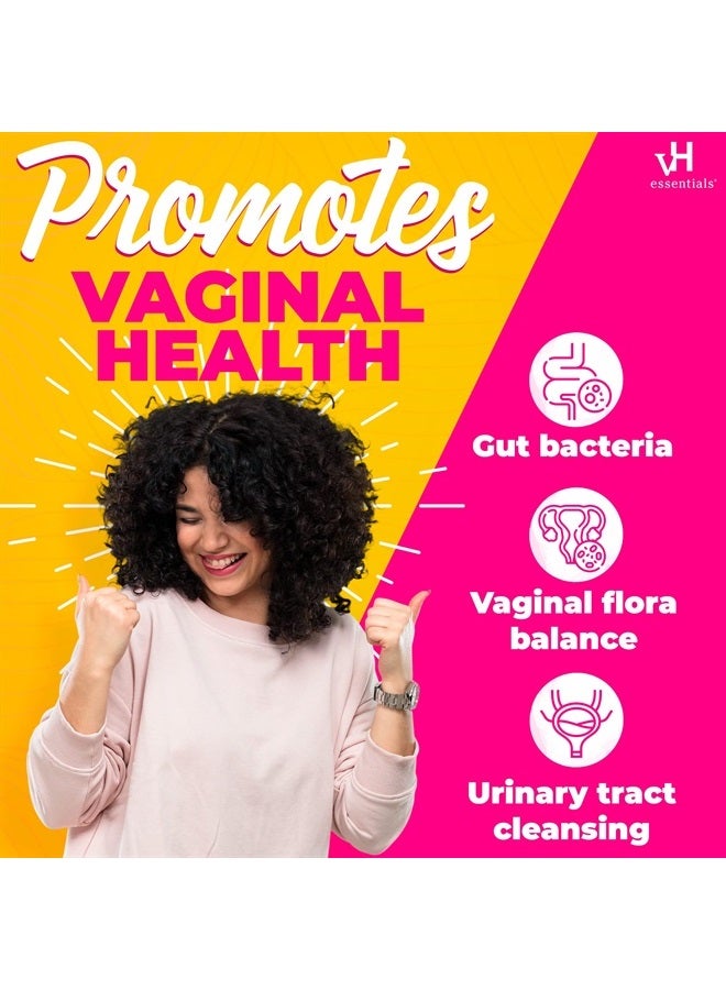 vH Essentials Probiotics with Prebiotics and Cranberry Feminine Health Supplement - 60 Capsules - Image 5