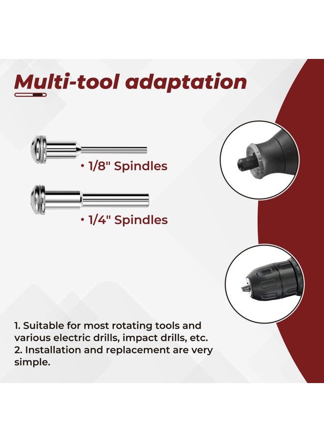 Prozwee 10 Pack 1.97" Cut Off Wheels with 2 Shank(1/4" Mandrel+1/8" Mandrel),Fiberglass Reinforced Rotary Tool Cutting Disc Set - Image 4