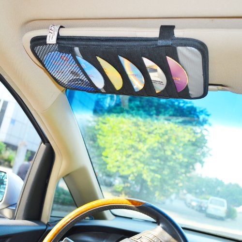 TFY Car Visor Organizer. Triple-layer, 30 CD/DVD Disk Storage Holder - Black - Image 2