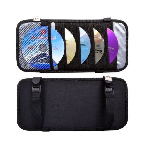 TFY Car Visor Organizer. Triple-layer, 30 CD/DVD Disk Storage Holder - Black - Image 3
