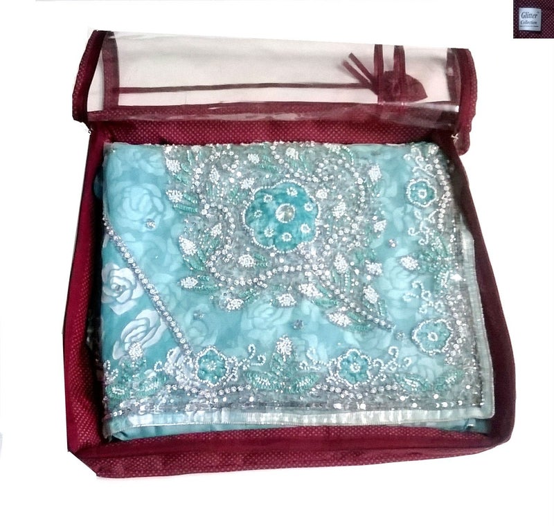 Glitter Collection 3 Pcs Saree Cover Saree Cover, Cotton Cloth - Image 2