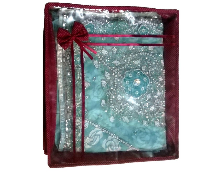 Glitter Collection 3 Pcs Saree Cover Saree Cover, Cotton Cloth - Image 3