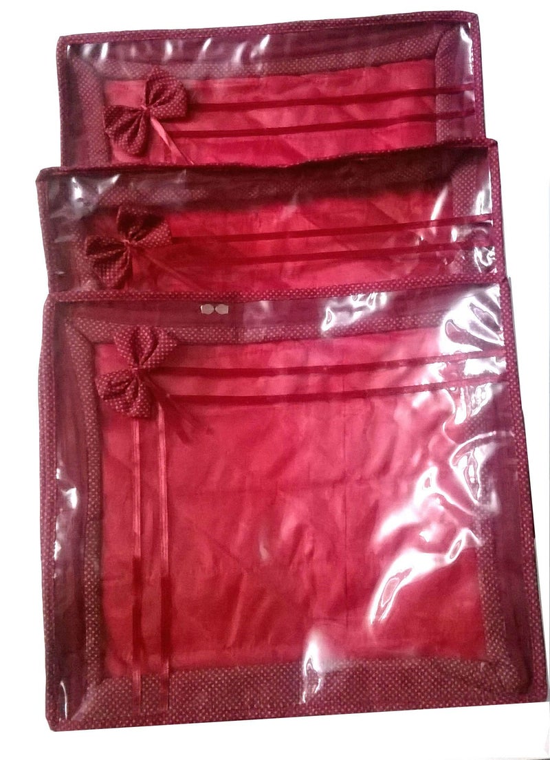 Glitter Collection 3 Pcs Saree Cover Saree Cover, Cotton Cloth - Image 1