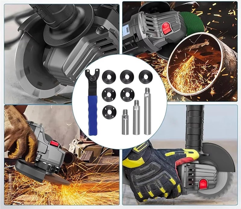 Angle Grinder Wrench 8pcs Universal Grinder Key With Nuts,Parts - Image 3