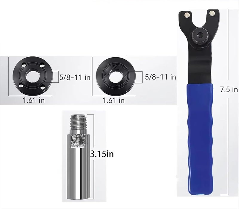 Angle Grinder Wrench 8pcs Universal Grinder Key With Nuts,Parts - Image 2