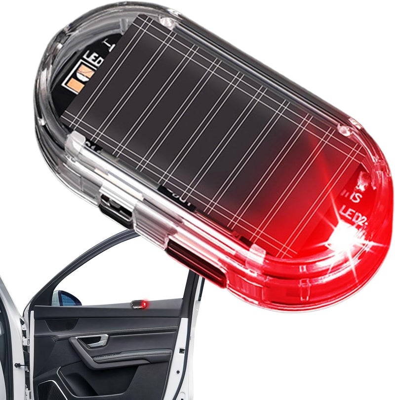 Car Alarm Light | Anti-Theft Warning with Solar Charging | LED Flashing Light with Vehicle Alarm Designed for Saloon, Car, Road, Garage and Parking Lot - Image 1
