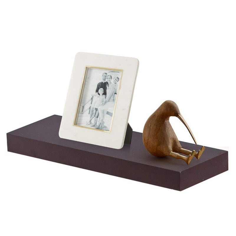 AH-DECOR AHDECOR Floating Wall Mounted Shelves, Set of 3 Display Ledge Shelves Wide Panel for Bedroom Office Kitchen Living Room, 5.9" Deep, Espresso Brown - Image 3