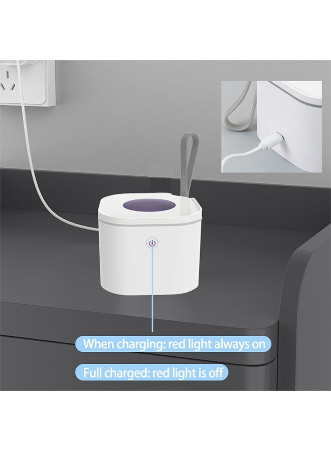 DAKS Portable UV-C Sterilizer Box for Pacifiers, Bottle Nipples, Retainers & Dentures – Travel UV Sanitizer with Auto-Clean, 4 UVC Beads, USB-C Rechargeable, 70 Cycles Battery, BPA-Free for Baby & Home Use - Image 3