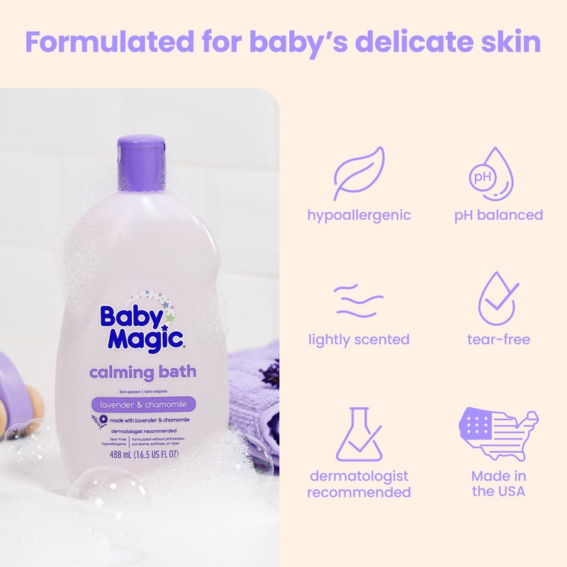 Baby Magic Calming Baby Bath, 16.5 Fl Oz - Image 4