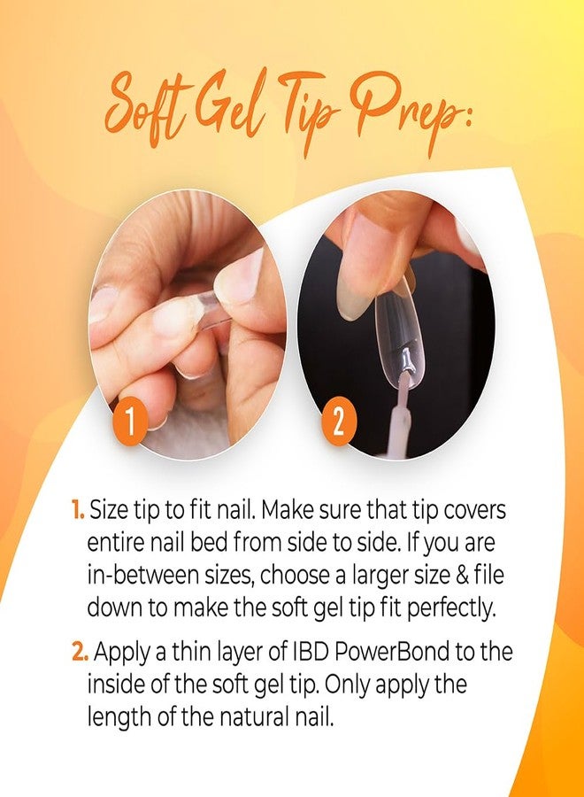 IBD Clear Soft Gel Nail Tips - Pre-Etched Medium Square Nail Tips for Strong Adhesion Acrylic Gel Extensions, Easy Press On DIY Nail Art, 504 Pcs, 12 Sizes - Image 5