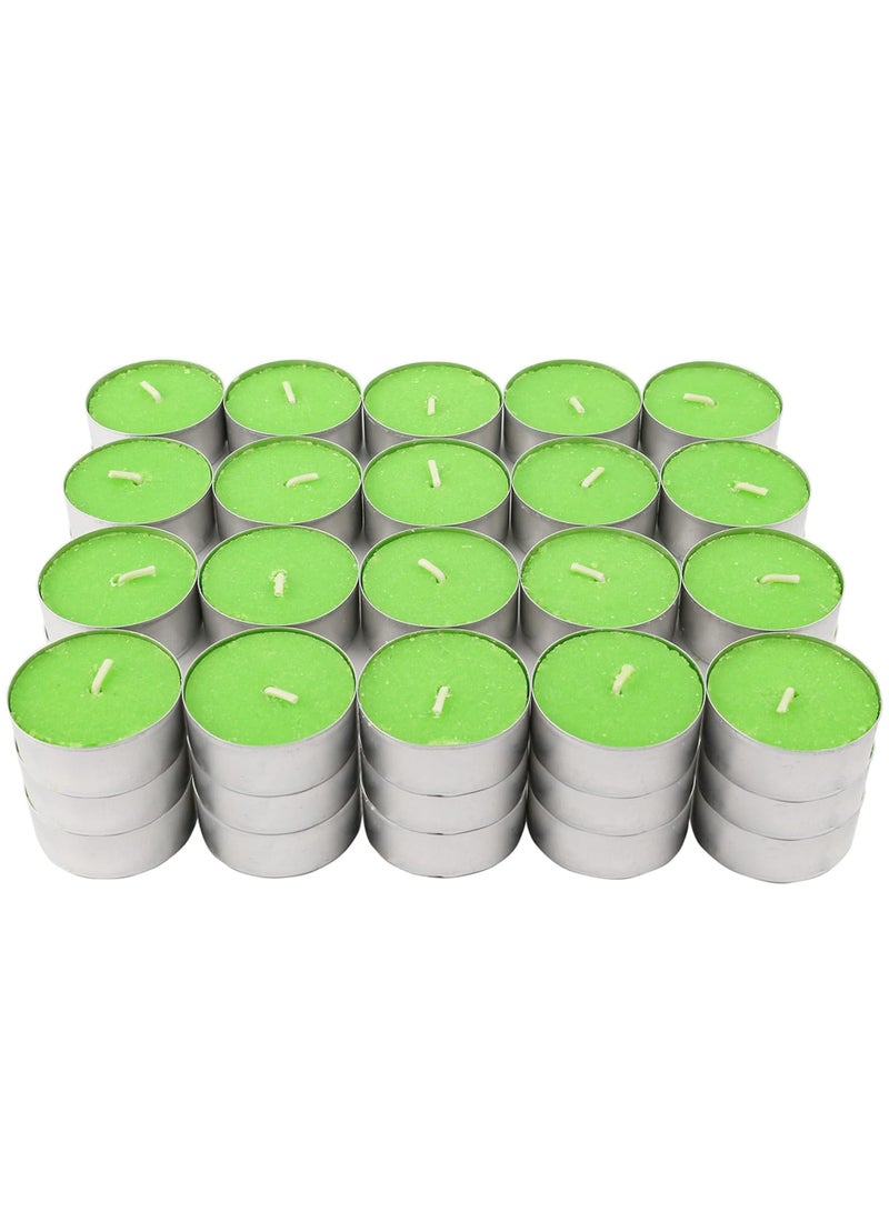 AL QADAH Tea Light Candles 5.6g 50Pcs Box Assorted Colors Smokeless Unscented Long Lasting Ideal for Home Events & Decorations - Image 4
