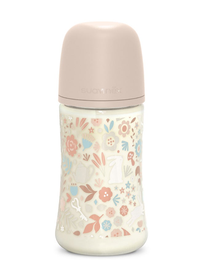 SUAVINEX Polyamide Baby Feeding Bottle With Medium Flow Physiological Nipple Teat, Mimics Natural Breastfeeding Experience, 3+ Months 270Ml - Pink - Image 2