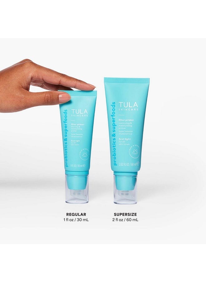 TULA TULA Skin Care Face Filter Blurring and Moisturizing Primer - First Light, Evens the Appearance of Skin Tone & Redness, Hydrates & Improves Makeup Wear, 1fl oz  - Image 3