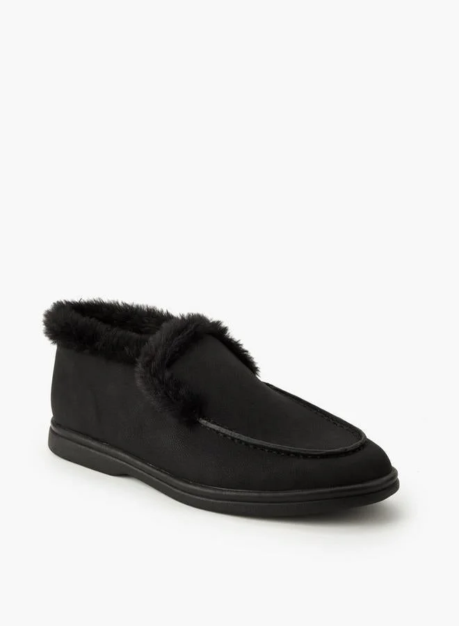 Renzo Ruganni Women Faux Fur Slip-On Loafers