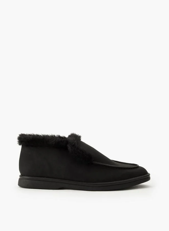 Renzo Ruganni Women Faux Fur Slip-On Loafers