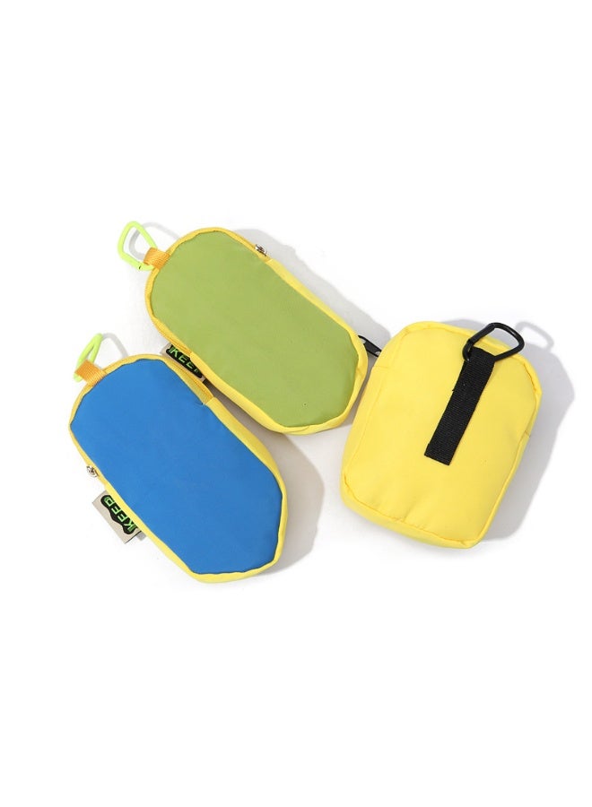 Kids Pencil Case Color-Block Striped Multi-Purpose Earphone Case Coin Purse Backpack Charm School Supplies - Image 3
