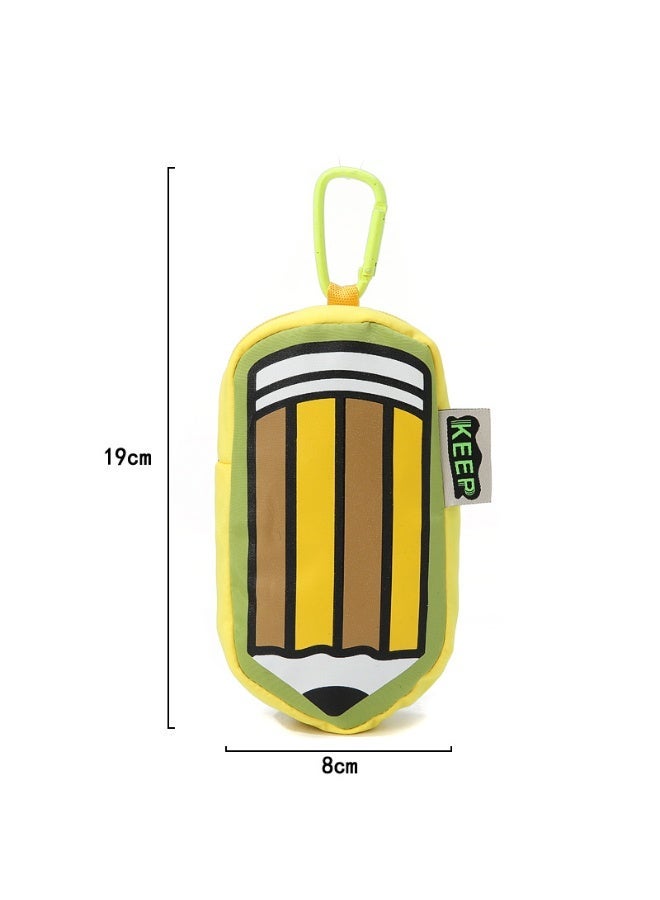 Kids Pencil Case Color-Block Striped Multi-Purpose Earphone Case Coin Purse Backpack Charm School Supplies - Image 5