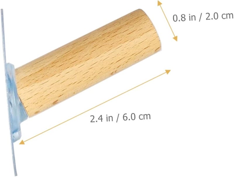 Unomor 4 قطع خطافات خشبية للقبعات مثبتة على الحائط لتعليق قبعات البيسبول - Image 4